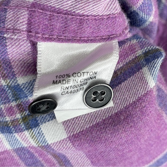 Peter Millar Purple Blue Sherbrook Check Stretch Cotton Button Down Shirt XXL - Picture 8 of 8